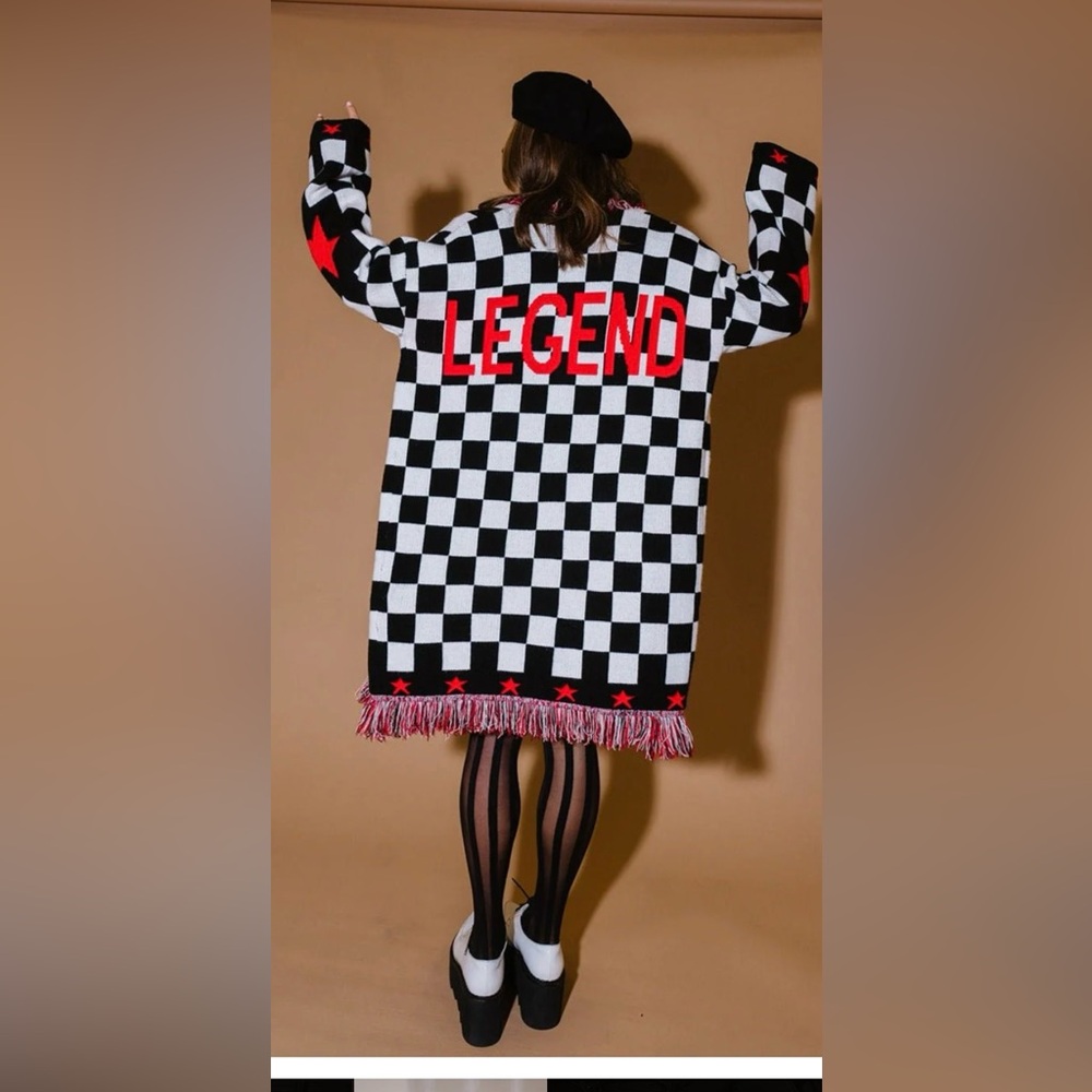 Dressed in Lala checkered Legend cardigan
